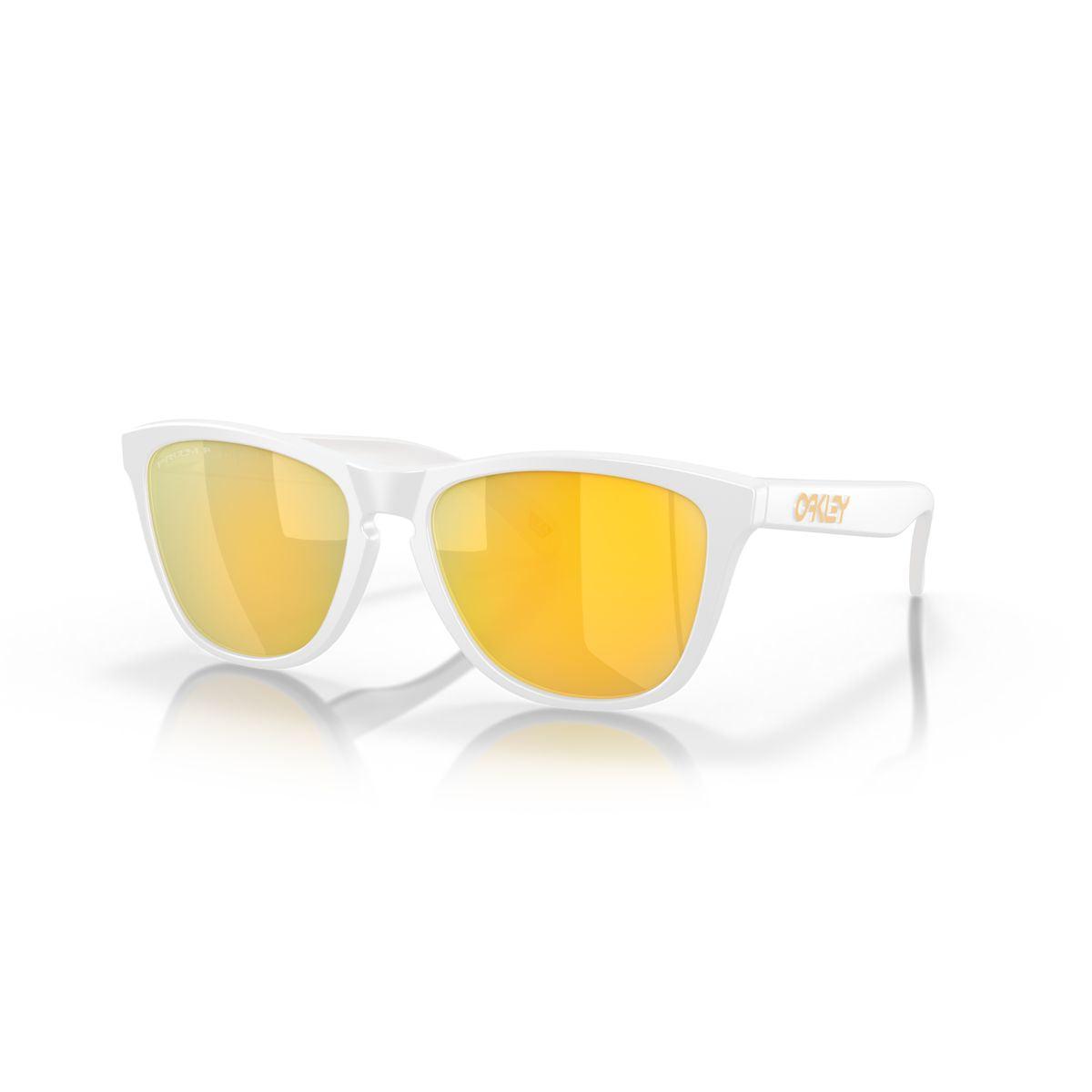 Oakley Frogskins (Low Bridge Fit) Matte White/Prizm 24K Polarized 0OO9245-9245D9