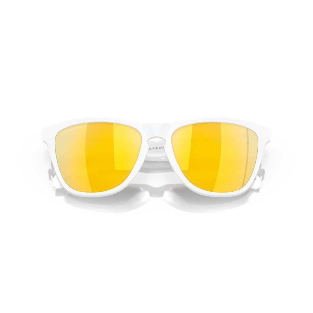 Oakley Frogskins (Low Bridge Fit) Matte White/Prizm 24K Polarized 0OO9245-9245D9